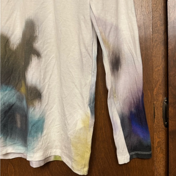 COS Second Skin Tencel Lyocell White Tie Dye Turtleneck M Medium Nwt - Picture 2 of 10